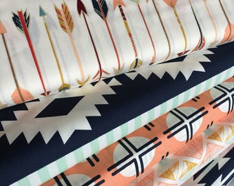 Fat Quarter Bundle, Modern Fabric, Arizona bundle of 5, Choose Your Cut