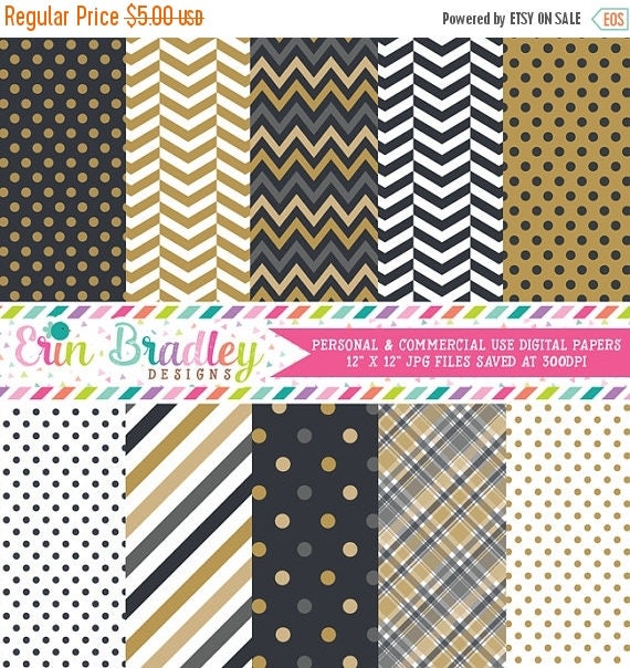 80% OFF SALE New Years Party Digital Paper Pack Personal & Commercial Use Digital Scrapbook Papers Il_570xn