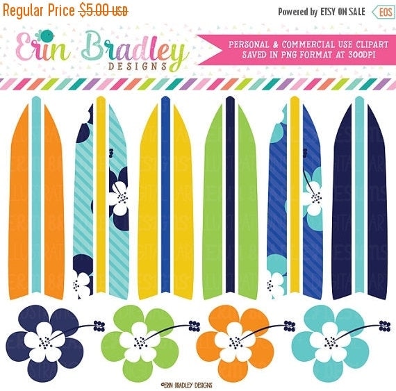 80% OFF SALE Boys Surfboard Clipart, Summer Clipart, Vacation Clip Art, Beach Clip Art, Personal & Commercial Use OK Il_570xn