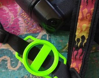 PLA lens cap saver, camera lens cap holder, biodegradable lens cap holder