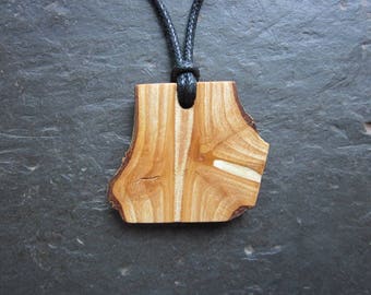 Unique Natural Wood Pendant - English Ash - for Healing.