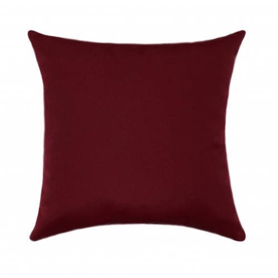 Red Sunbrella Throw Pillow Red Outdoor Pillow Sunbrella