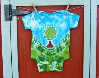 24m Tie Dye Baby Onesie - Little Tree - Ready to Ship -