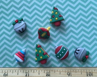 SALE Christmas Ornament Buttons, Packaged Novelty Button Assortment "Jingle Bells" Style #4779 by Buttons Galore, Sewing, Crafting Embellish