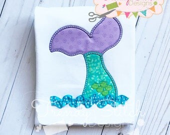 Mermaid Tail Stitch Machine Embroidery Design INSTANT DOWNLOAD ricrac ric rac