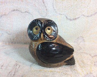 Vintage Ceramic Owl Coin Bank Retro 70s Kitsch Made in Japan Collectible
