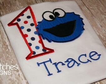 Cookie Monster birthday shirt