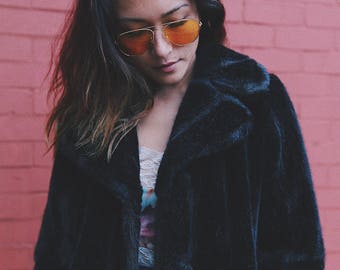 SALE // Vintage faux fur coat