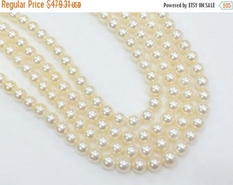 ON SALE 55% Ivory South Sea Pearls, Natural Pearls, Original South Sea Pearls Non Treated Round Balls, 5-6mm, 9 Inch Strand, 34 Pcs