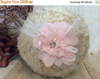 12% off Baby pink flower headband Newborn Headbands Baby Headband adult headband Baby Hairbow photo prop baptism headband - headband baby -
