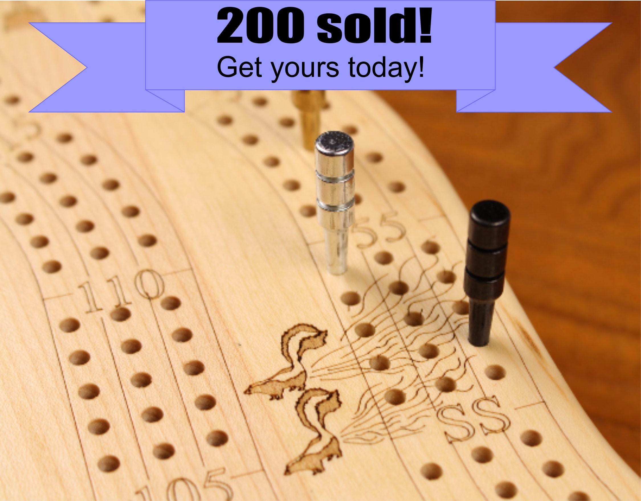 Best Cribbage Board 3 player Premium Cribbage Board