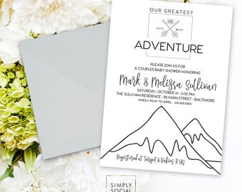 Mountain baby shower | Etsy
