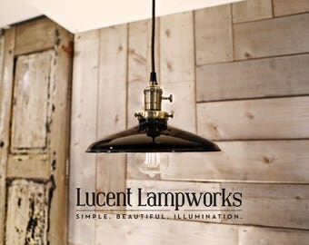 Black Metal Taper Shade Pendant Light - 10 Inch
