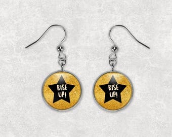 Rise Up Earrings Hamilton Musical Earrings E117