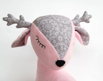 pink reindeer plush