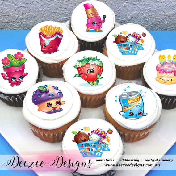 Shopkins Edible Icing Cupcake Toppers - 2" - PRE-CUT Il_570xn