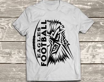 Eagles Football Svg Instant Download Files - SVG, DXF, EPS, Silhouette Studio, Vinyl Cut Files, Digital Cut Files -Use Cricut and Silhouette