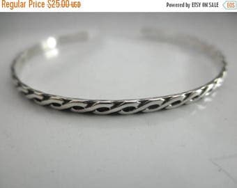 10%0FF Infinity design sterling silver cuff bracelet - skinny cuff - skinny sterling silver cuff - pattern cuff bracelet - solid 925 sterlin