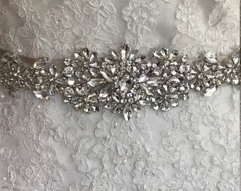 WEDDING-Accessories-Wedding Sash-Wedding Belt-Bridal Belt-Bridal Sash-Bridesmaid-Applique-Rhinestones-blush-Crystal Sash-belt-crystal belt