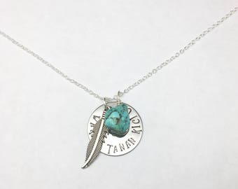 Native American Jewelry Wakan Tanan Kici Un Lakota Pendant May The Great Spirit Bless You American Indian Necklace Handstamped Jewelry Quote