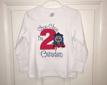 Thomas the Train Monogrammed Birthday Shirt
