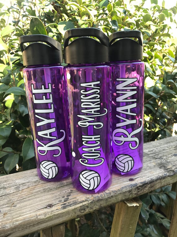 Personalized Volleyball Water Bottle Volleyball Water Bottle