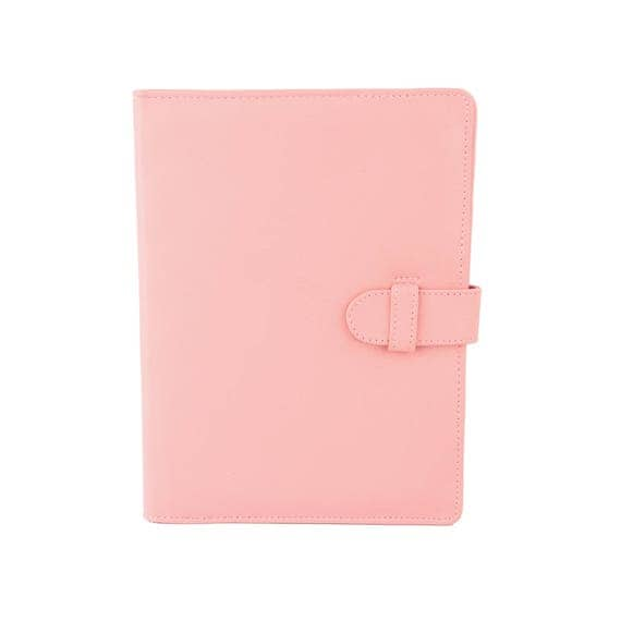 PALE PINK A5 Leather PadFolio / Portfolio / Note Pad Holder