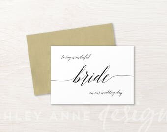 To My Bride On Our Wedding Day Card, To My Bride Card, Card for Bride, Bride Gift, Gift for Bride, Wedding Day Gift, Wedding Day Card
