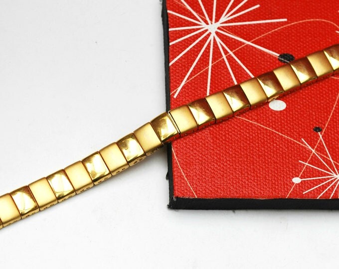 Napier Gold Bracelet - link Bracelet - signed - gold plated - bookchain modernistic