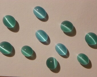Cats Eye Aquamarine Cab One Piece Over 5 Carats Simulated