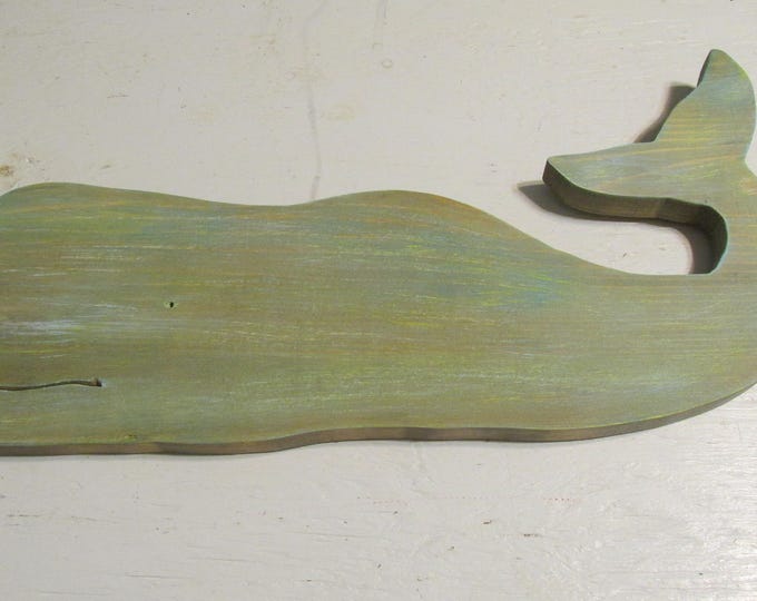 Whale  Art Wooden Whale / Nautical / Beach House Decor  Wall Decor