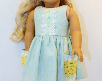Sun Dress, 18 inch Doll Clothes, American Girl Doll Clothes