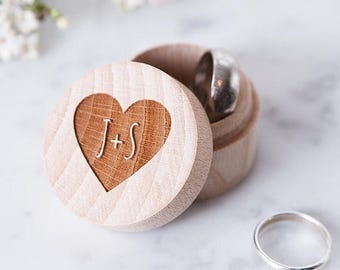 Personalised Wedding Ring Box - Rustic Wedding Box - Wooden Ring Box - Personalised Couples Gift - Ring Bearer - Ring Holder - Wedding Gift