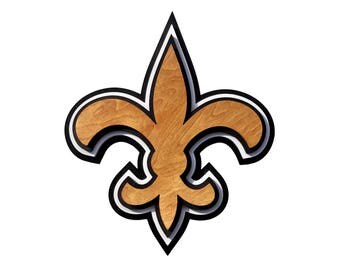 Extra Large 2.5D Black and Gold Fleur De Lis Wall Decor