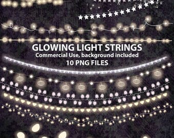 50% SALE String light clipart, christmas lights, fairy light, string of light, wedding lights, ligths clip art, lights clip art, enchanted l