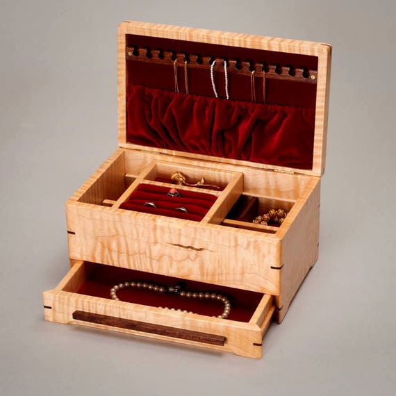 Jewelry Box Ladies Jewelry Box Wood Jewelry Box Fifth