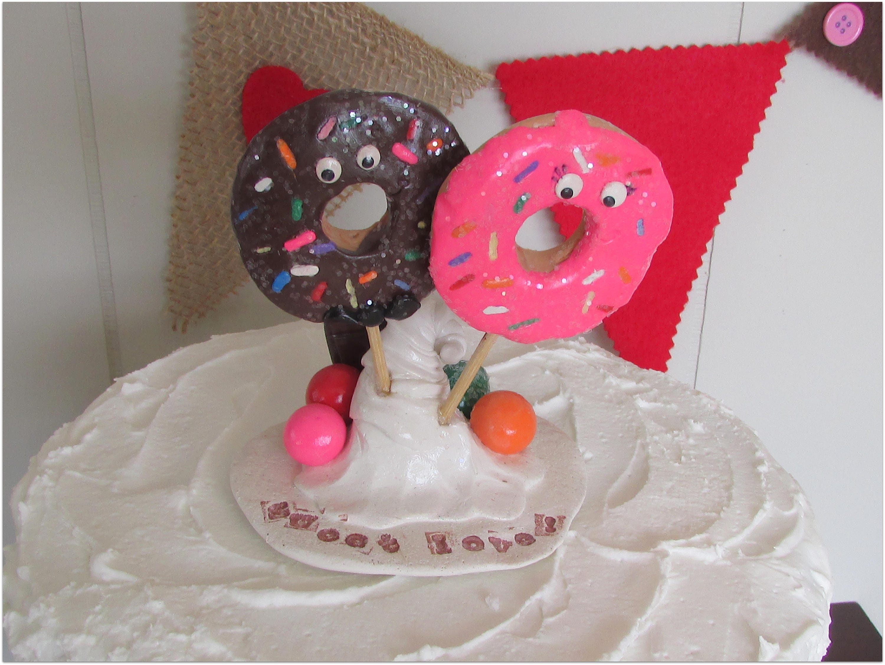 Download Sweet Love Wedding Cake Topper Doughnut Wedding Cake Topper