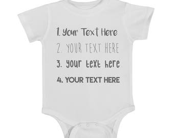 Customizable onesie, custom onesie, baby onesie, newborn onesie, custom text onesie, custom font onesie, custom bodysuit, custom baby shirt