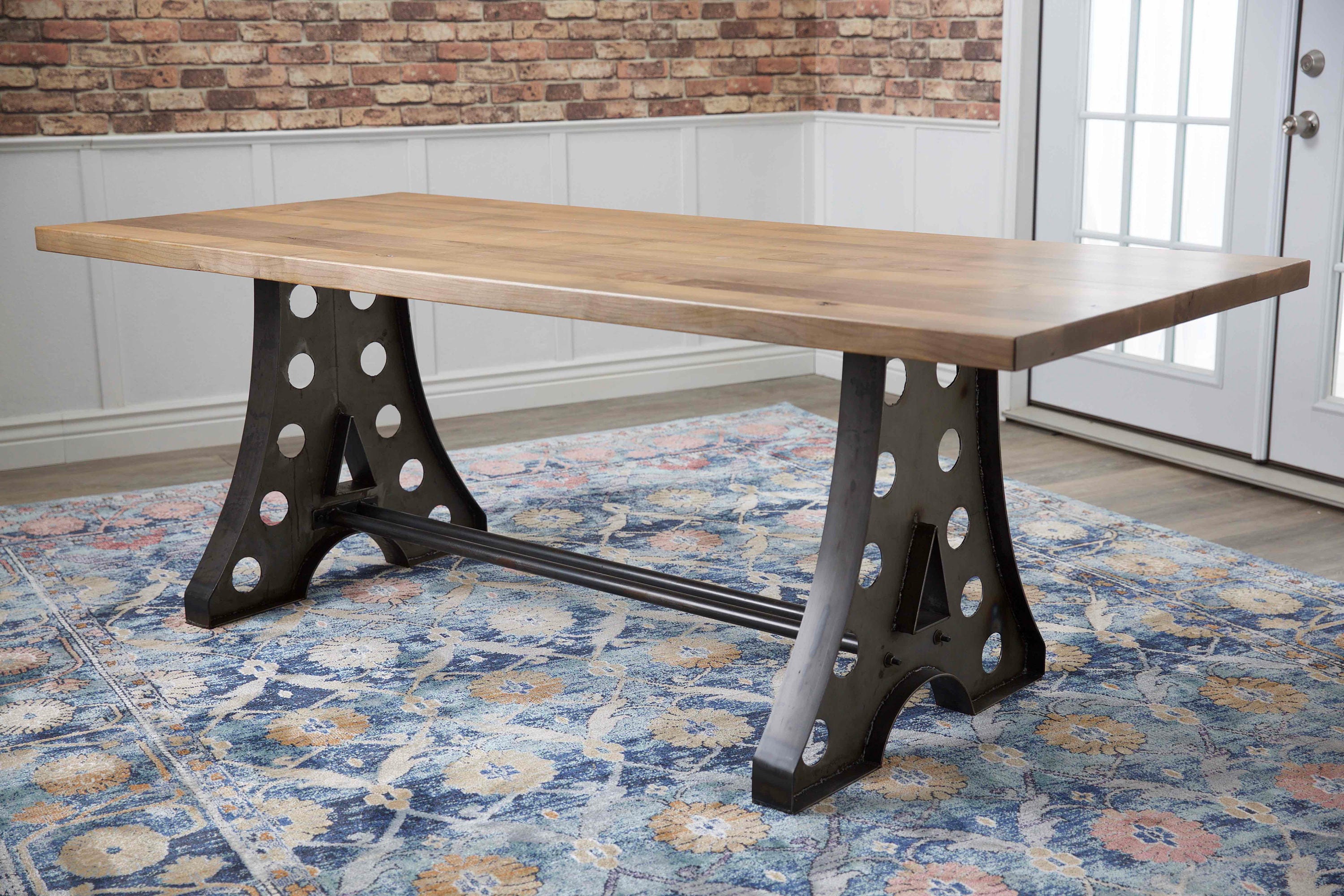 Amelia AFrame Steel Industrial Trestle Table