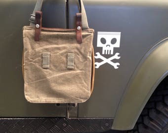 Vintage Swiss Military Bag - Cleaned and Conditioned - Bike Tote / Purse
