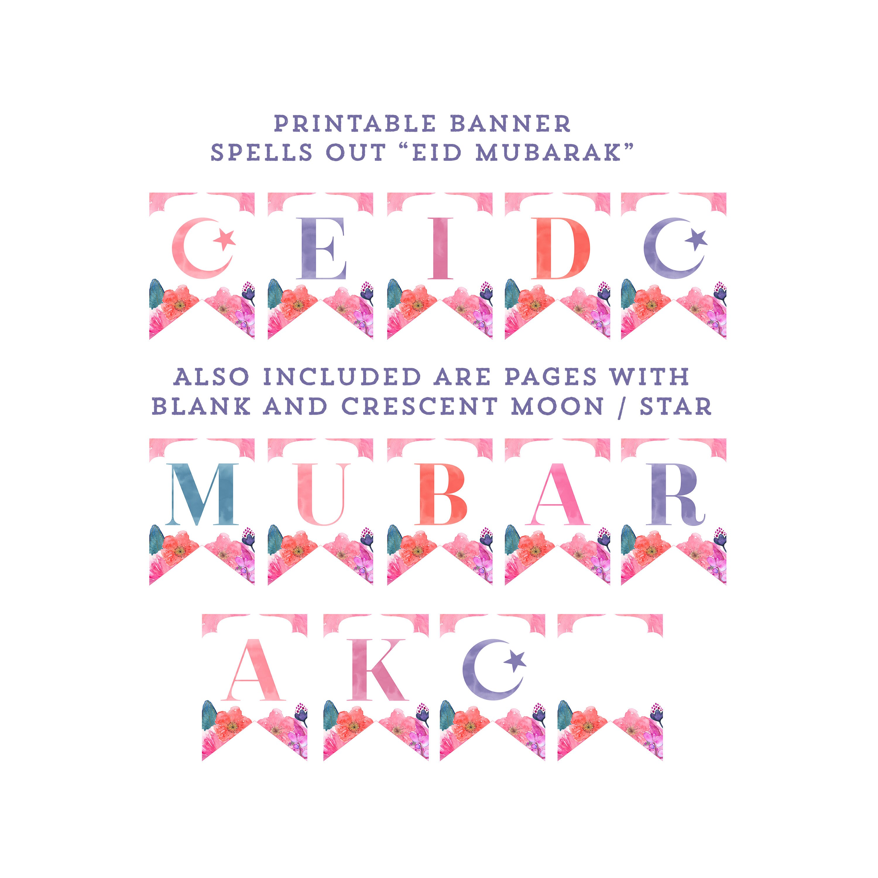 EID banner EID MUBARAK printable banner Eid decor Eid