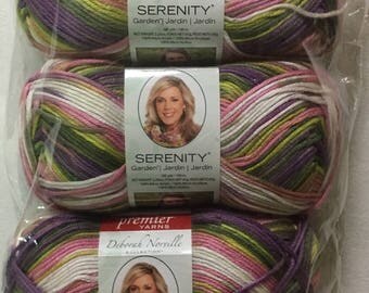 3 Skeins Serenity Garden Fine #2 Yarn Unopened Package
