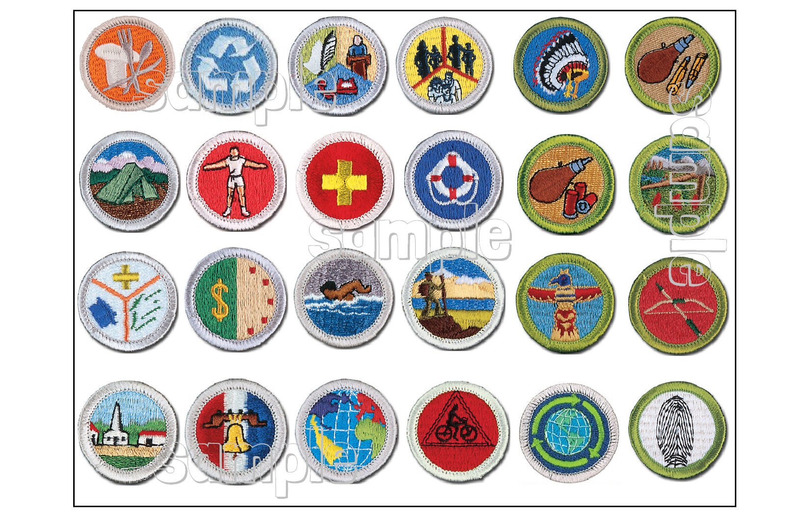 SCOUT Merit Badge Sheet Customized EDIBLE Cake Decoration   Il Fullxfull.1292159110 38x5 