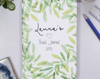 Notebook for her - Travel Journal for her - Personalised Notebook - Birthday Gift For her - Teenage birthday gift - Patterned Notebook