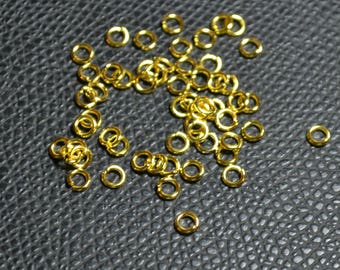 100 Non Tarnish Silver Plate or Gold Colored Jump Rings 20