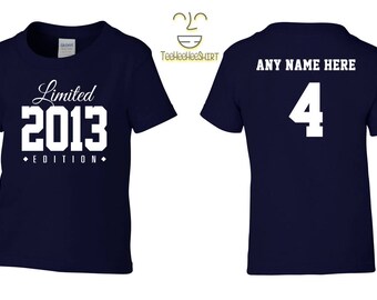 2013 Limited Edition Birthday Toddler Tshirt, Toddler 4th Birthday Tshirt, Toddler's Birthday Tshirt, Gift for Toddler Birthday