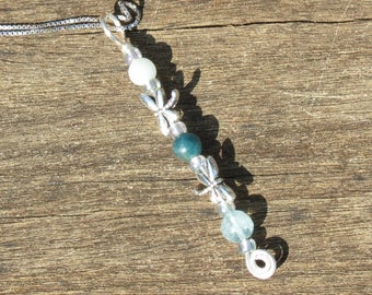 Girl's ADHD,CALMING & LEARNING Necklace for Concentration, Adaptability, Anger, Fear and Mood Swings with Amazonite, Apatite and Aquamarine!