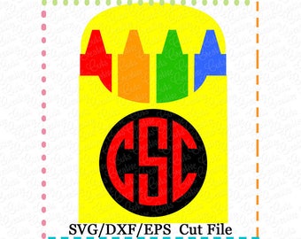 Download Crayon box svg | Etsy