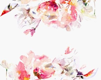 Floral Wall Art, Removable Wallpaper, Wallpaper, Floral Wallpaper, Floral Wall Mural, Wall Decal, Peel and Stick Wall, Nursery Wall Decor