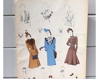 Vintage Print of Designer Clothing, Vintage Fashion